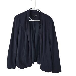 NWOT 41 Hawthorn Froswick Notched Collar Ponte Blazer Navy Blue L Careerwear